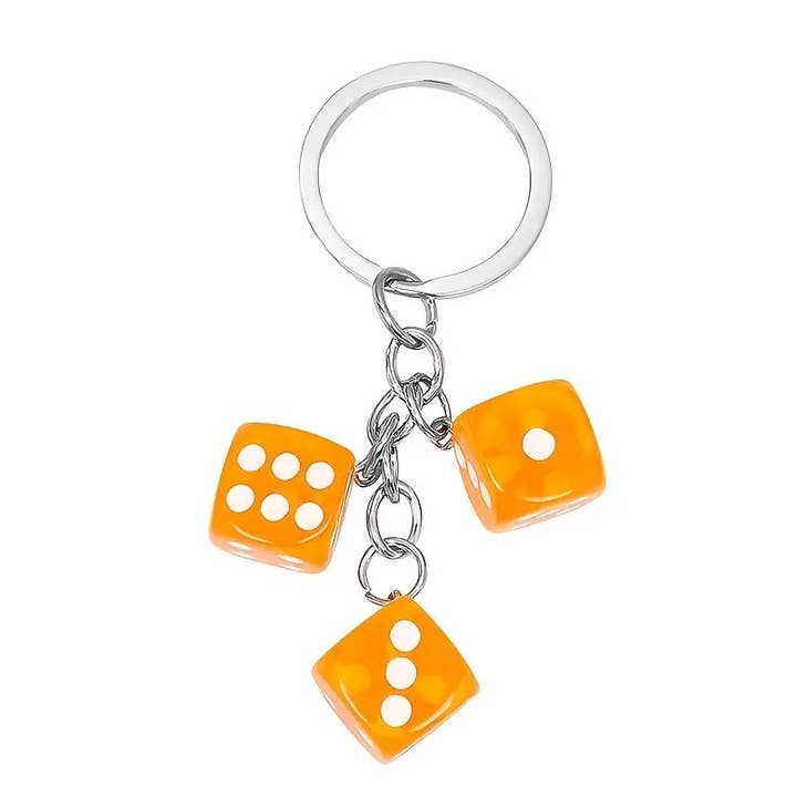 Syrrios Gifts LLC - Wholesale Keychain – Unisex - Lucky Dice Keychain with 3 Dice Charms – Fun Novelty Gift6