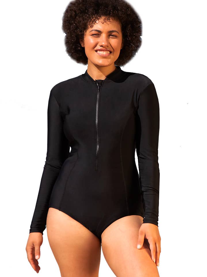 Mono de una pieza LS sostenible con cremallera en la parte delantera para venta al por mayor de LaSculpte