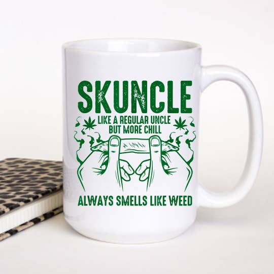 Caneca de Café Skuncle, Caneca de 450ml para Aniversário de Tio, por atacado de EA DESIGNS
