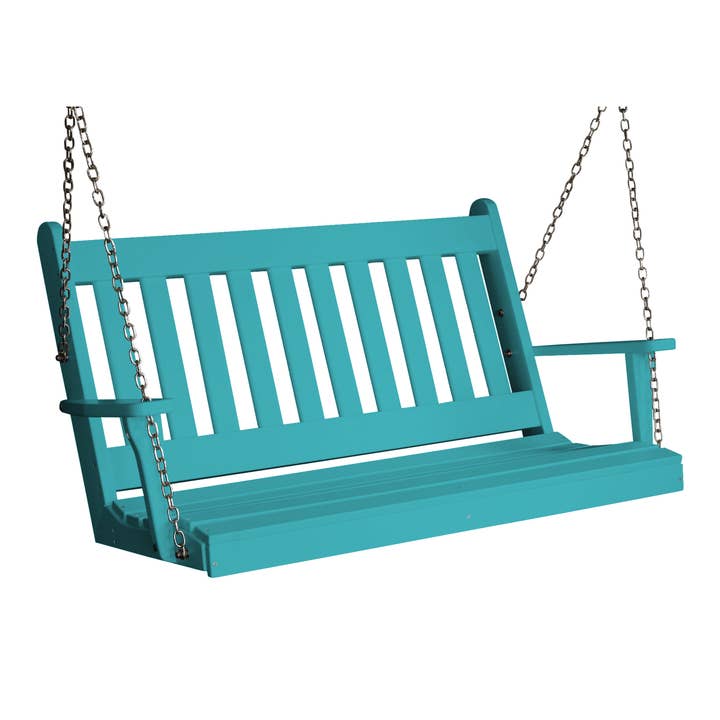 Keystone Amish Co. 4 Foot Franklin Poly Composite Porch Swing, Aruba for wholesale by The Porch Swing Company