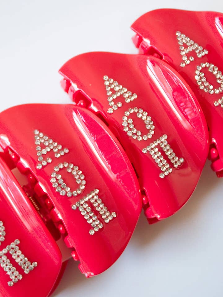 Alpha Omicron Pi That Girl Sorority Hair Claw Clip for wholesale by Duo Threads