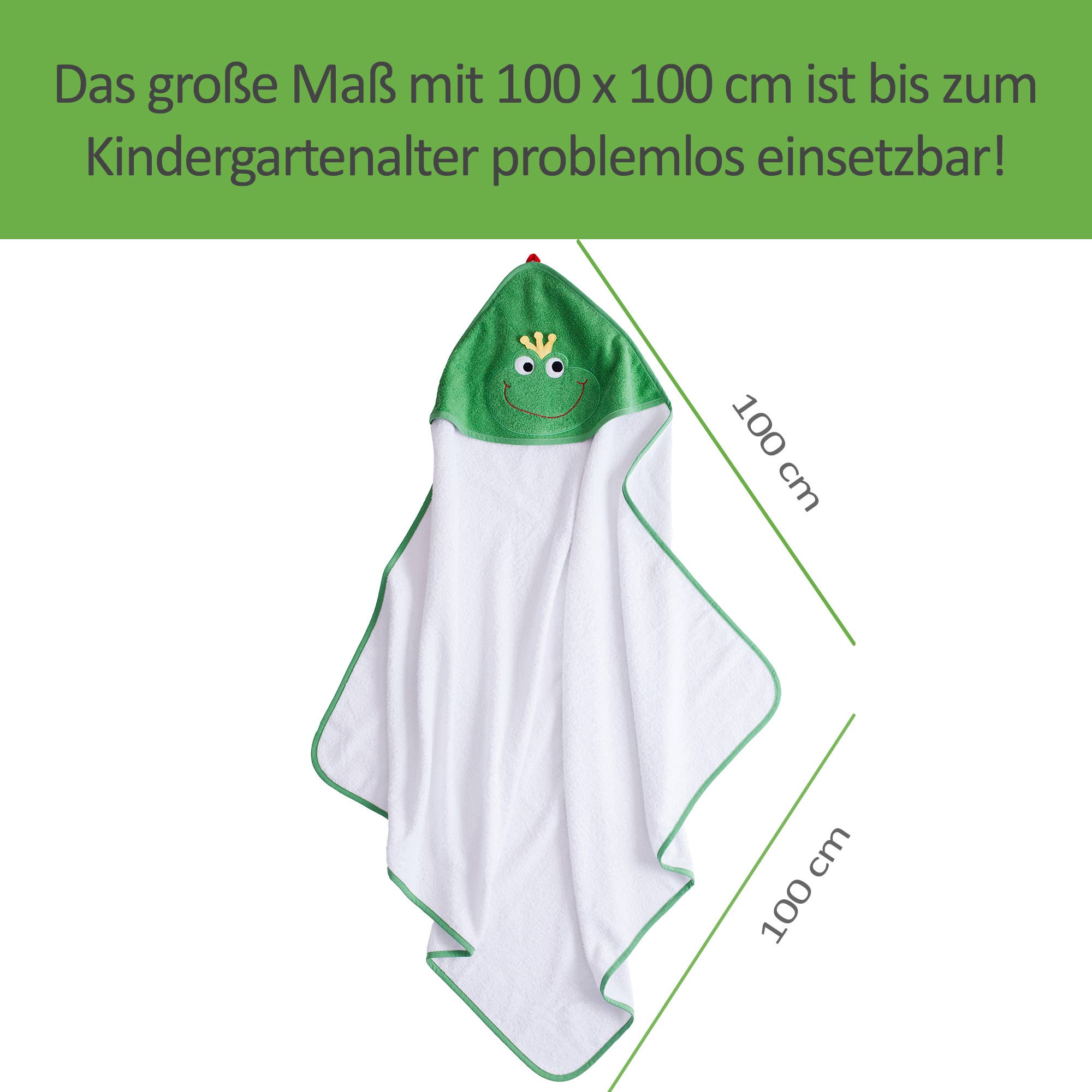 Smithy by Dagmar Nelk – Engroshandel Håndklæde med hætte - Børn og baby – Hættehåndklæde Frøprins, 100 x 1002