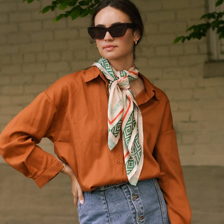 Südwest Ditsy Seidenquadrat-Schal 35" für den Großhandel von Sophisticated Country Lady