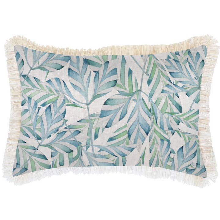 Housse de coussin - Coastal Fringe Natural - Dimanche - 35 cm x 50 cm pour la vente par Escape To Paradise