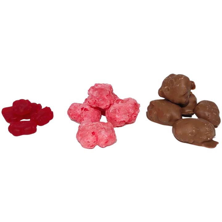 Poppy's Chocolate - Wholesale Chocolate-covered sweets - Frochies Red Frogs chocolate coated freeze dried candy lollies2