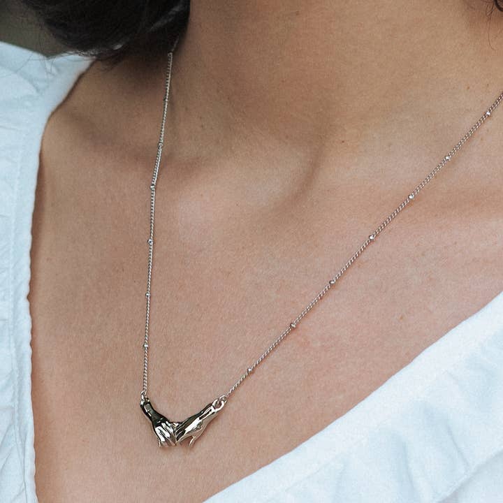 Peter and June - Wholesale Pendant/Charm Necklace - Script Necklace - Silver Rhodium Plated1