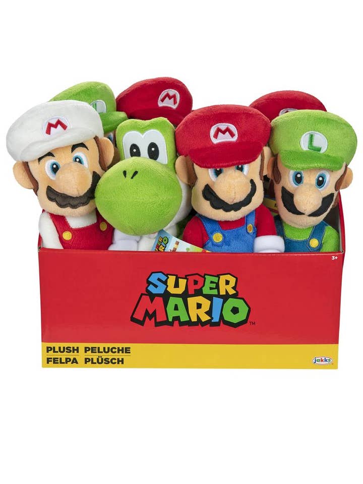 Nintendo Super Mario 6" Plush Assortment in 8pc Display for wholesale by License 2 Play Toys