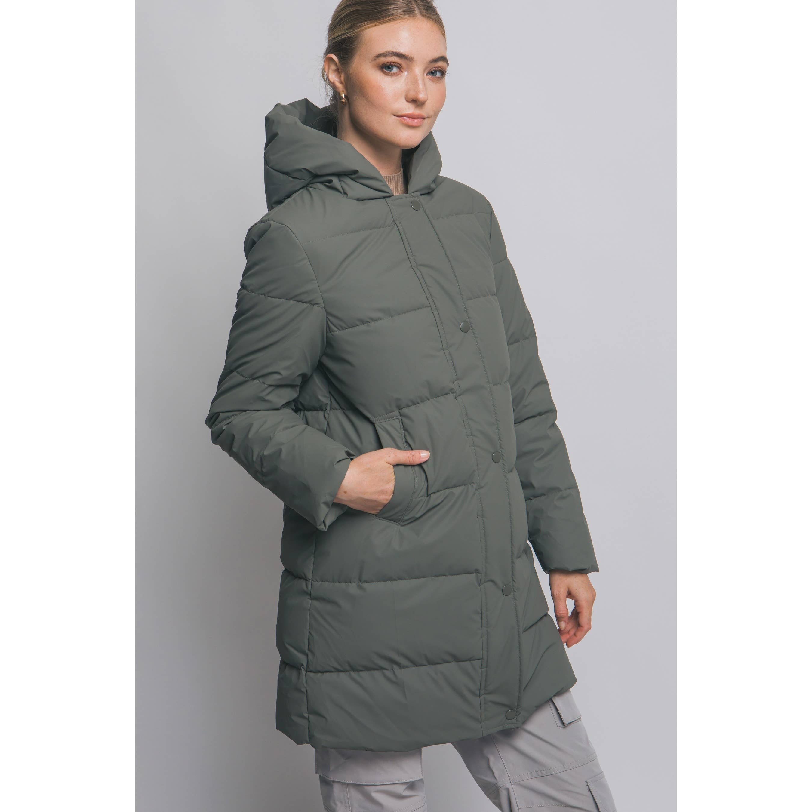 Timeless - Wholesale Coat - Women's - Hooded Long Puffer Coat7