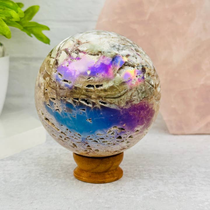 Rock Paradise - Wholesale Spiritual Stone/Crystal - Angel Aura Sphalerite Sphere - Crystal Ball - By Weight -3