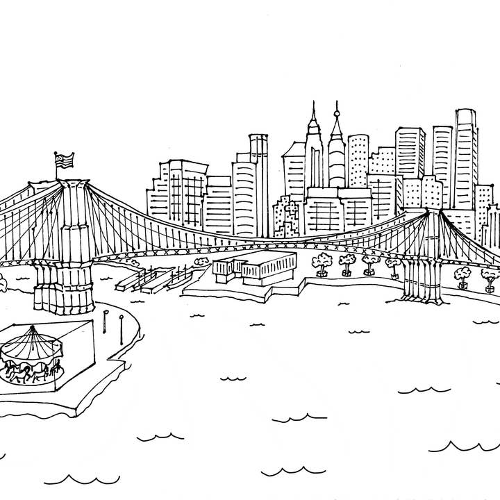 Color Our Town - Wholesale Coloring & Activity Book - Adult - Color New York City coloring book9