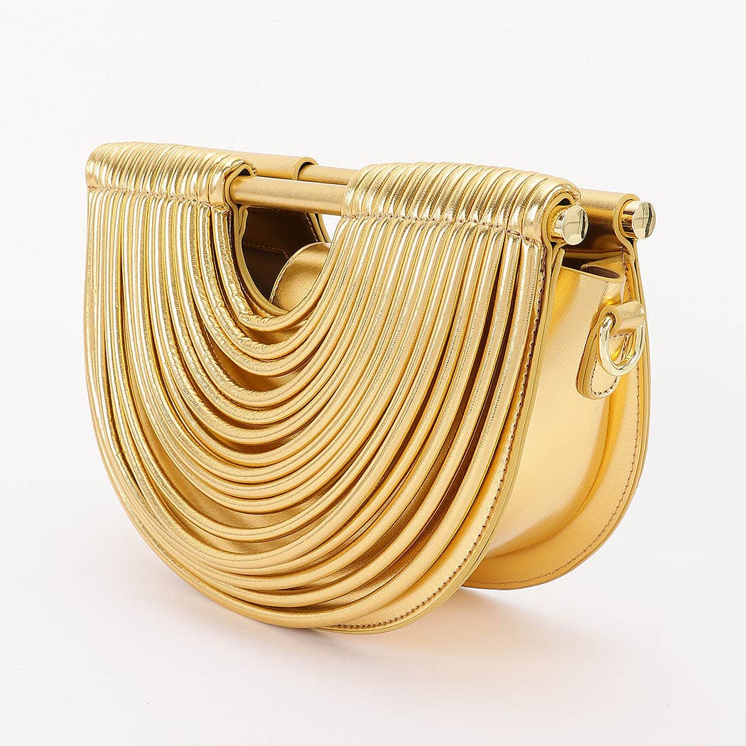 3AM BY H&D ACCESSORIES - Wholesale Crossbody Bag - Women's - Metallic Faux Leather Noodle Bag3