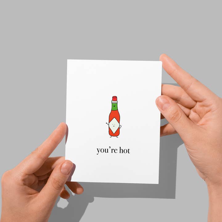 Cartão de saudação Punny & Cute - You're Hot por atacado de Eastern Trend