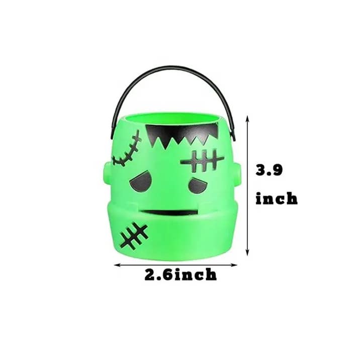 La Bella Monte - Wholesale Bucket/pail – Kids - Mini Plastic Candy pumpkin Bucket Holiday Décor5