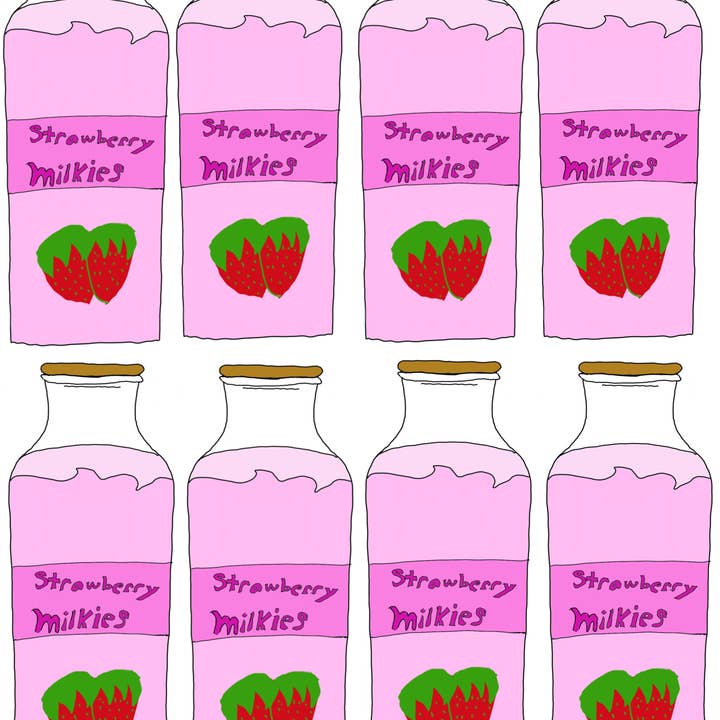 Strawberry Milk Bookmark for wholesale by Chemically Imbalanced