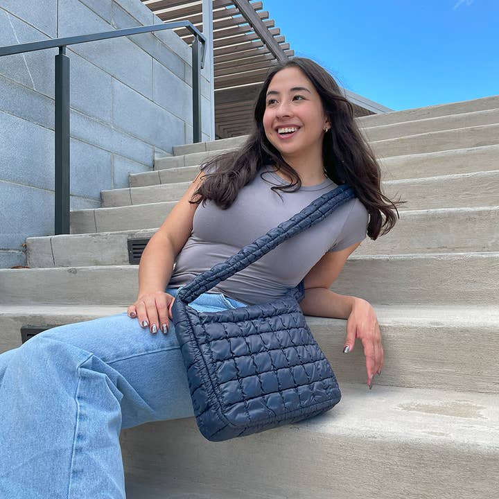 Jen & Co. - Wholesale Crossbody Bag - Women's - *SALE* M2398 Katie Nylon Puffer Crossbody