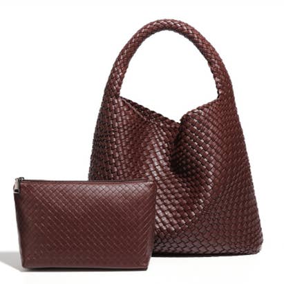 PEACH ACCESSORIES - Wholesale Top handle bag – women's - Large Weave Two in One Handbags B168318
