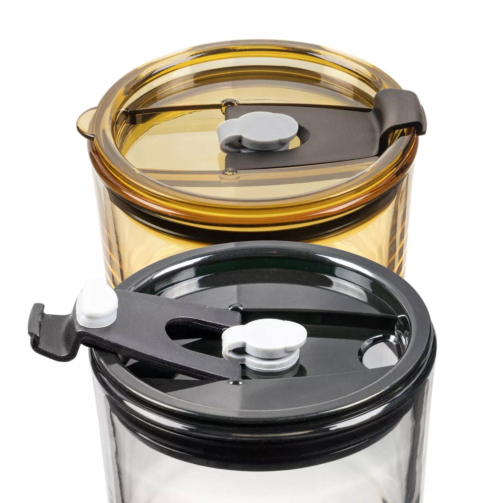 Biomatea - Wholesale Drinking Glass/Cup - 2-piece set of 400 ml glasses | with glass lid and straw4