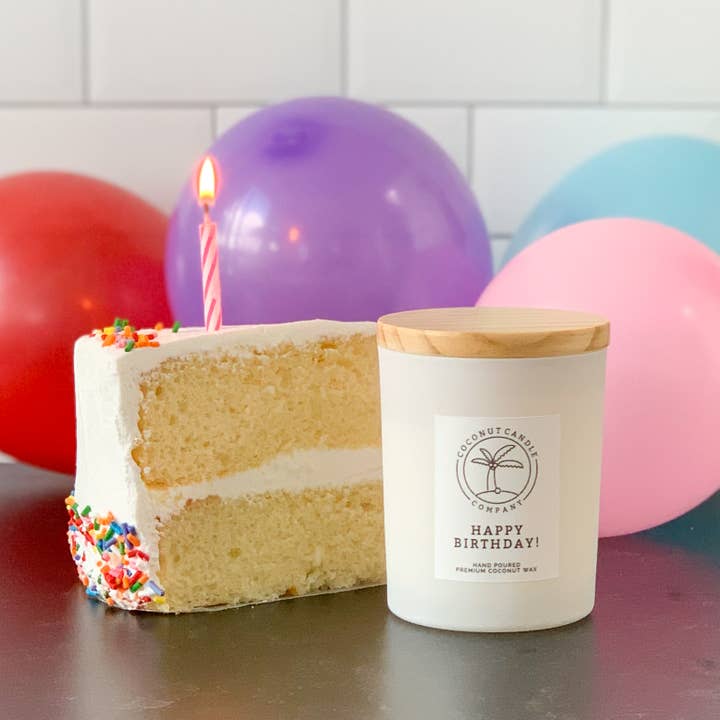 Coconut Candle Company - Wholesale Jar/Filled Candle - Happy Birthday