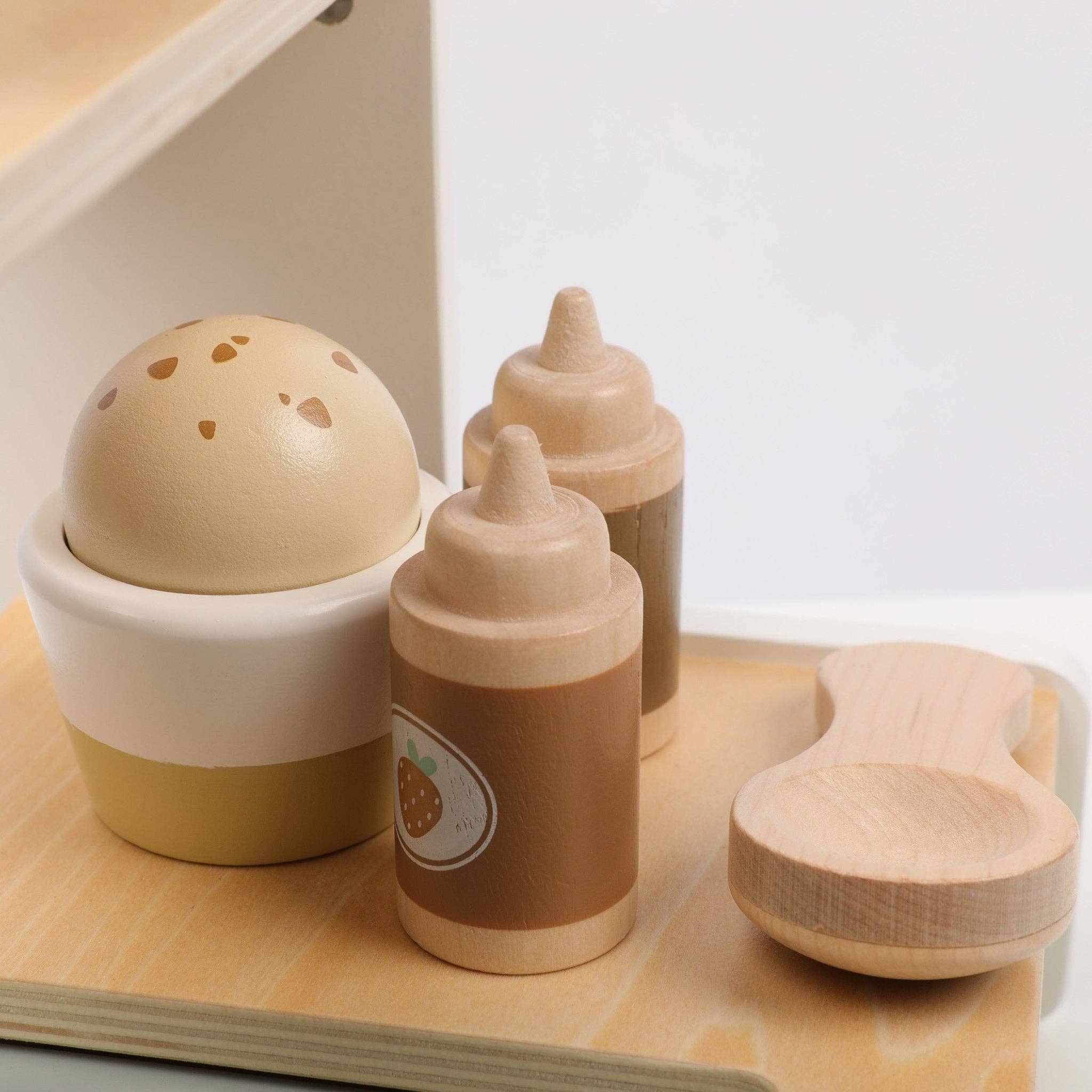 OmaOmaOma! Montessori Educational Wooden Toys for Kids - Wholesale Wood Toy - Kids - Wooden Ice Cream Shop Set - Pretend Play Counter Ages 3+14