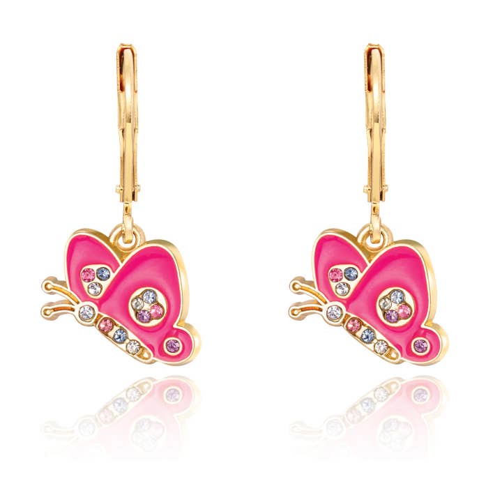 Crystal Butterfly | Leverback Dangle Earrings
for wholesale by Girl Nation