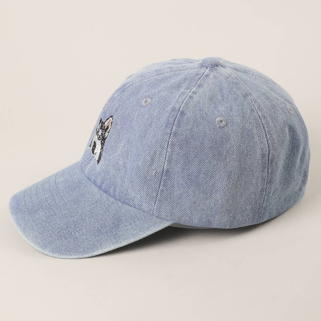 Fashion City - Wholesale Baseball Cap - Women's - Siberian Husky Embroidered Denim Baseball Cap6