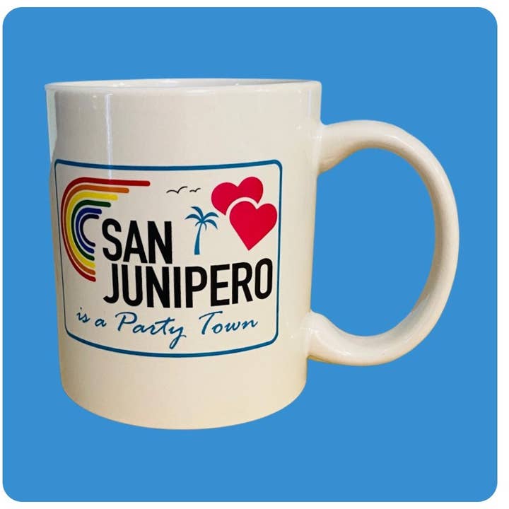 Tasse à café San Junipero pour la vente par Ridin' High Productions