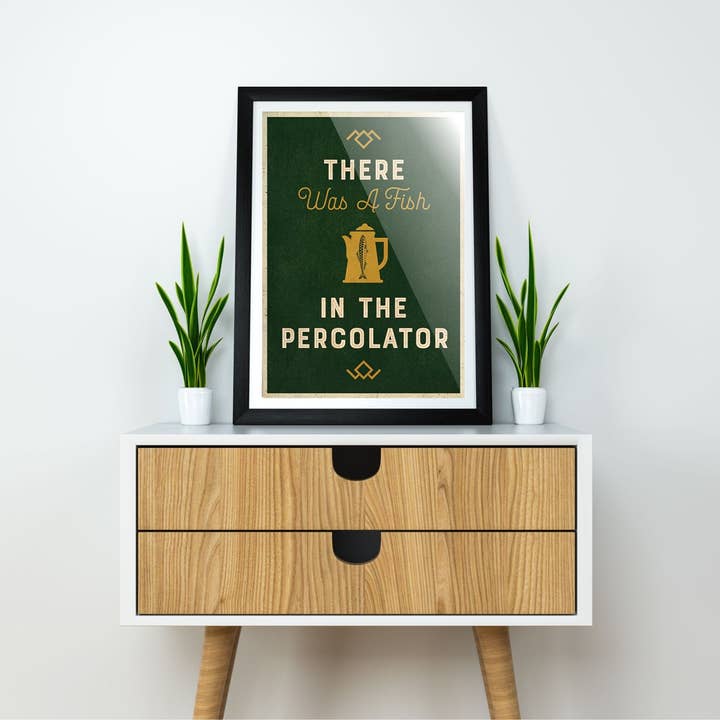 Left Of The Dial – wholesale Art print – Twin Peaks, Fish in the Percolator Limited Edition Print