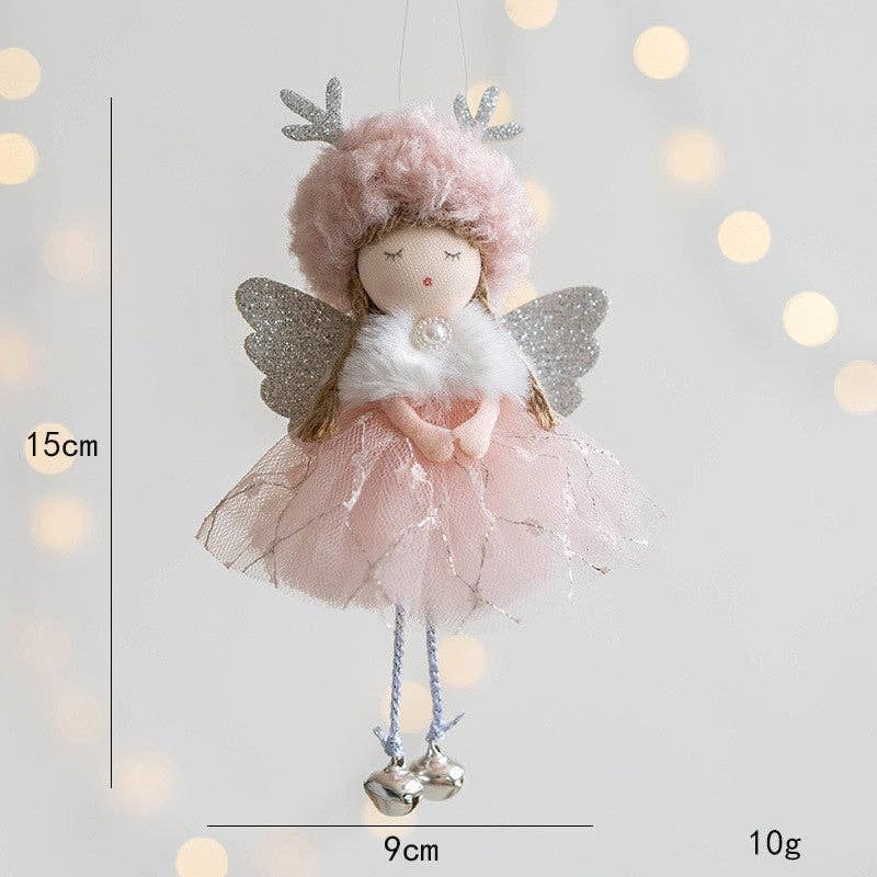 UZ Wholesale Store - Wholesale Ornament - Girl With Plush Deer Antlers Christmas Tree Ornament6