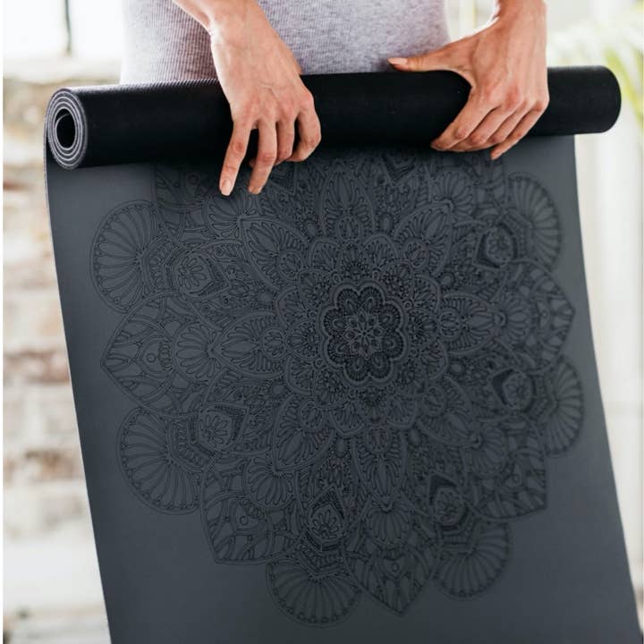DIYogi – wholesale Yogamatta – Yoga matta Naturgummi - Grå Mandala