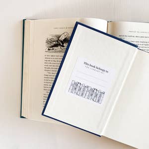 Open Book Bookplate Stamp by Paper Sushi