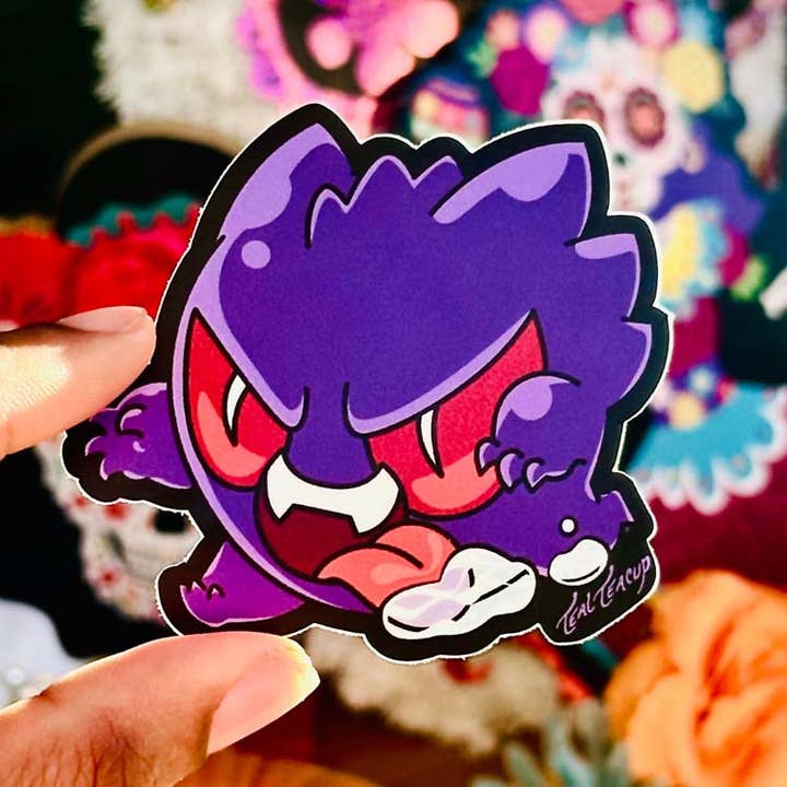 Gengar Sticker for wholesale by TealTeacup