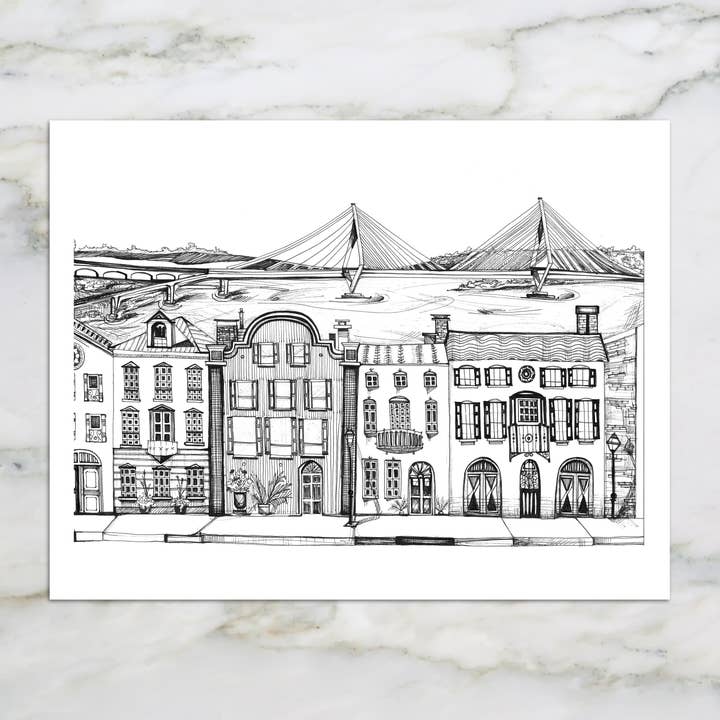 Charleston - North Carolina | Art Print for wholesale by KLoRebel Art Co.