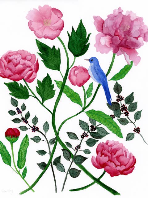 Botanical Watercolor Giclee Fine Art Print for wholesale by Jen Ray Studio