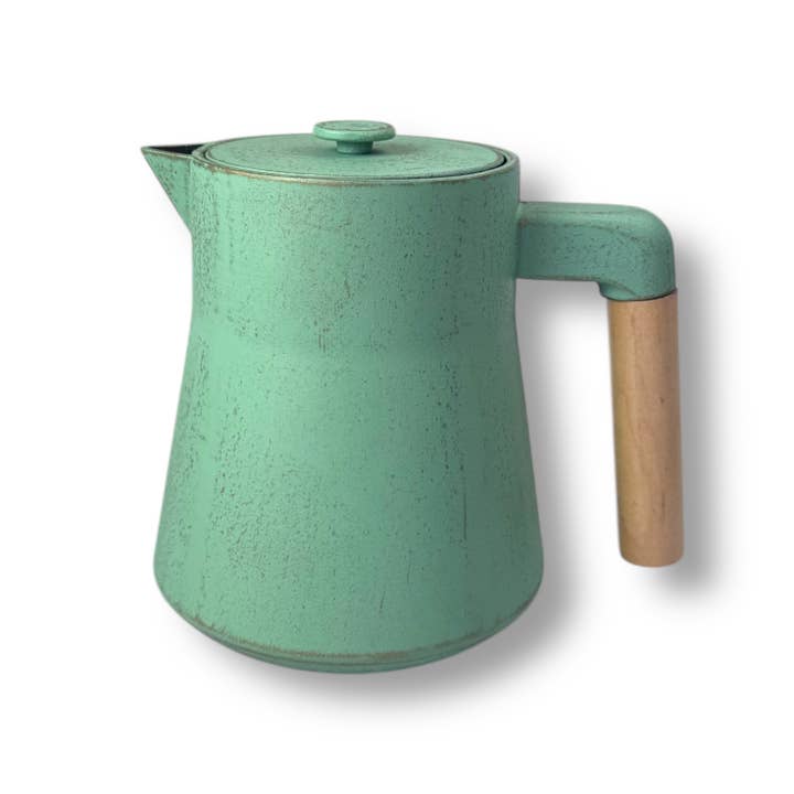 Pubian 1,2l tetera de hierro fundido 1,2 l – verde musgo con madera y otras tendencias de Resultados para teteras chinas al por mayor. Devoluciones gratuitas y condiciones de pago a 60 días en Faire en Faire.