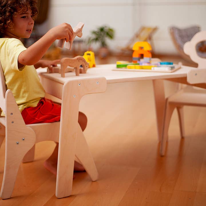 kidodido - Vendita all'ingrosso Sedia - Bambini - Set Montessori di Sedia e Tavolo in Legno per Bambini2