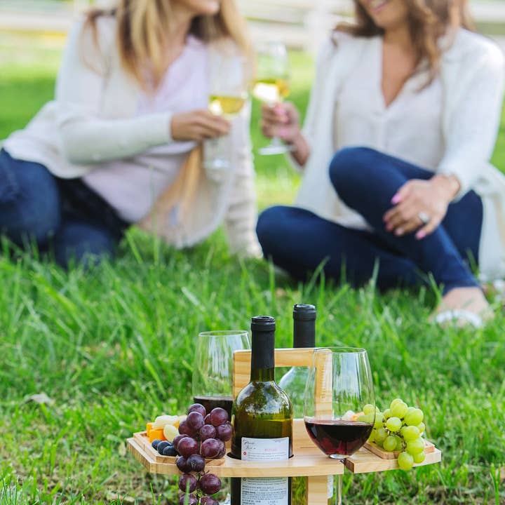 Sequel Giftables - Wholesale Beer/Wine Caddy - Outdoor Wine Table Charcuterie Tray Wine Caddy 12
