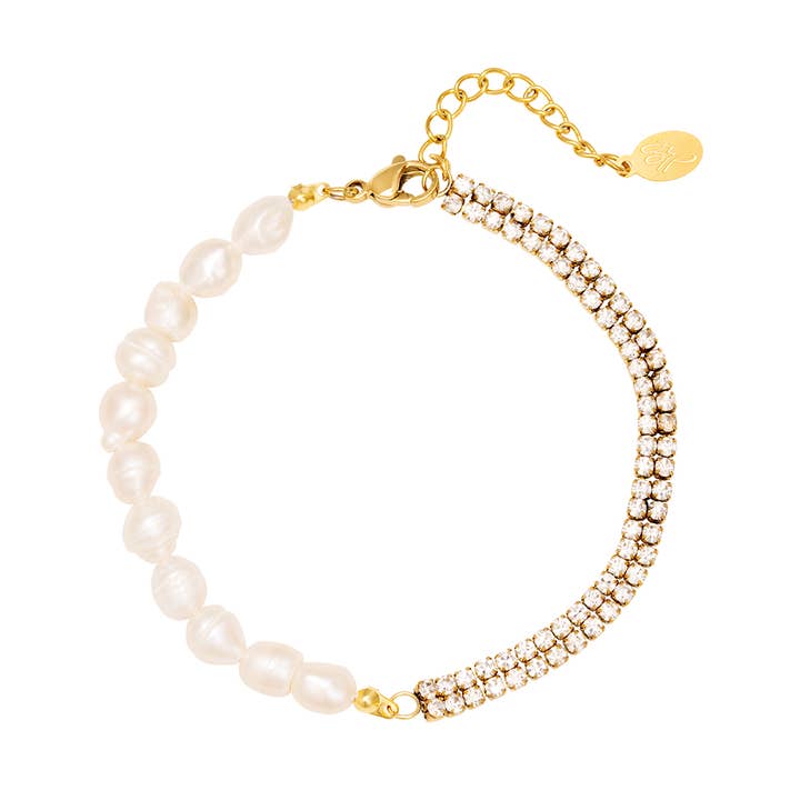 Bracelet one side pearls for wholesale by SHINE BUY