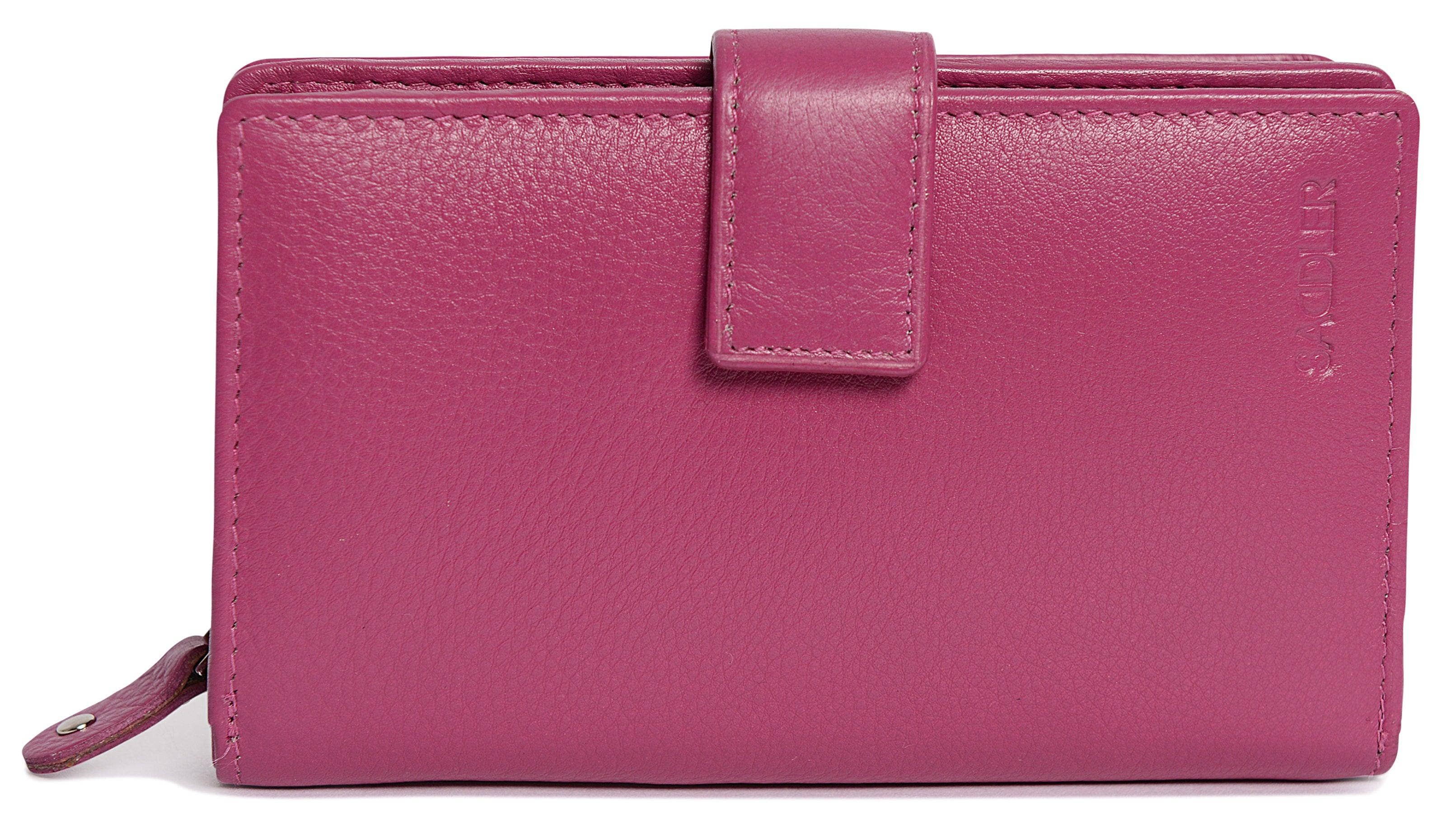 SADDLER - Wholesale Portemonnee - Dames - Middelgrote Leren Portemonnee "Holly" – Handgemaakt door Saddler | RFID Beschermd & in Cadeaudoos28