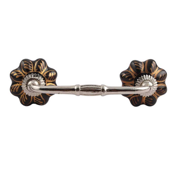 12 stycken dekorativa handtag i guldkeramik för köksskåp för wholesale av Daana Paani LLC