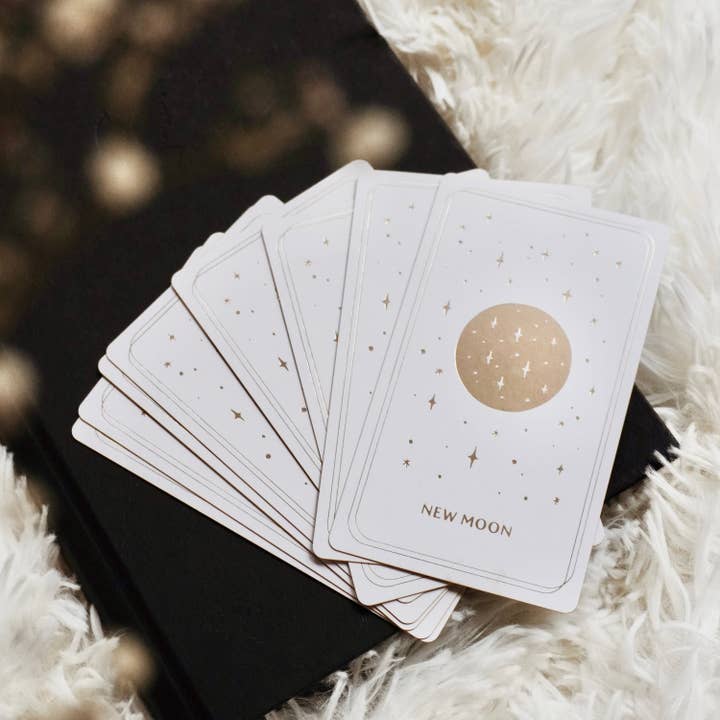 Noelle Gifts & Paper - Vendita all'ingrosso Tarocchi - Mini Moon Deck (Bianco/Oro)
