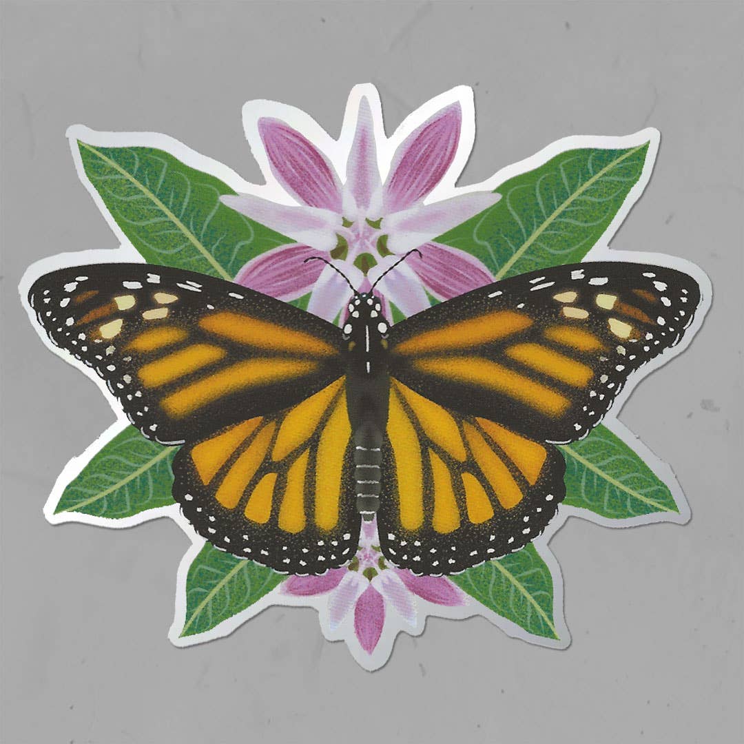 Little Gold Fox Designs - Wholesale Sticker - Monarch Matte Mirror PVC-Free Sticker1