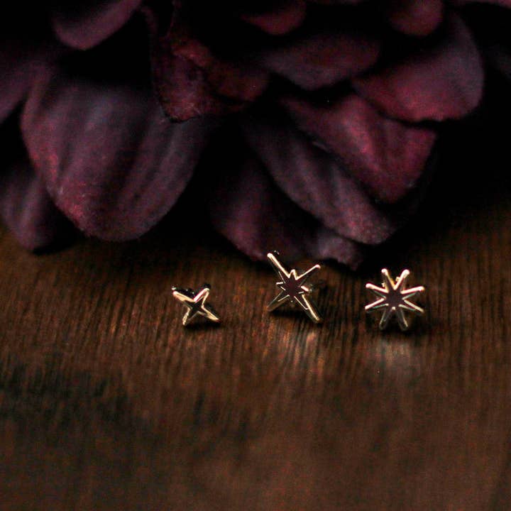 Sparkles Mini Pin Set - FESTIVE Edition - A Tea Party with Dragons: Midnight Soiree Gold Hard Enamel Pins for wholesale by Keely Studios