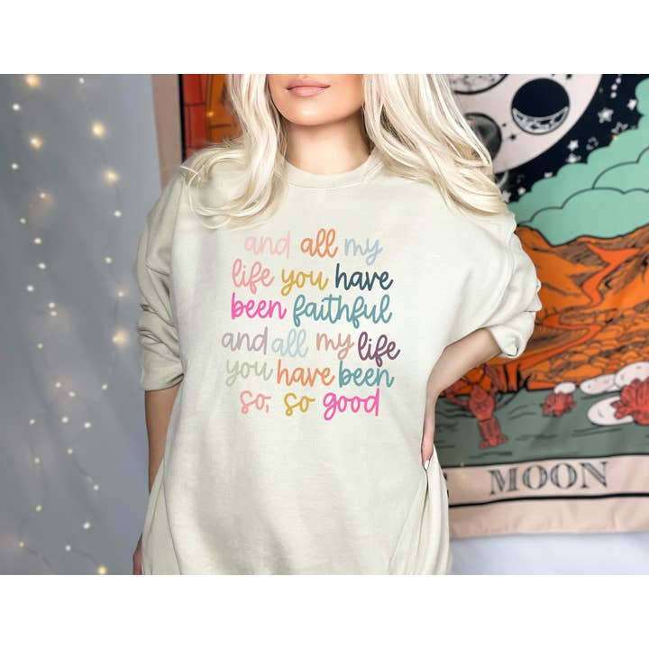 Shop Praise Creations - Wholesale Graphic Sweatshirt - Women's - Goodness of God Sweatshirt- Christian Sweatshirt2