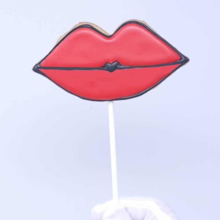 Baiser Lèvres Cookie Pop pour la vente par Wild Angel Treats, LLC