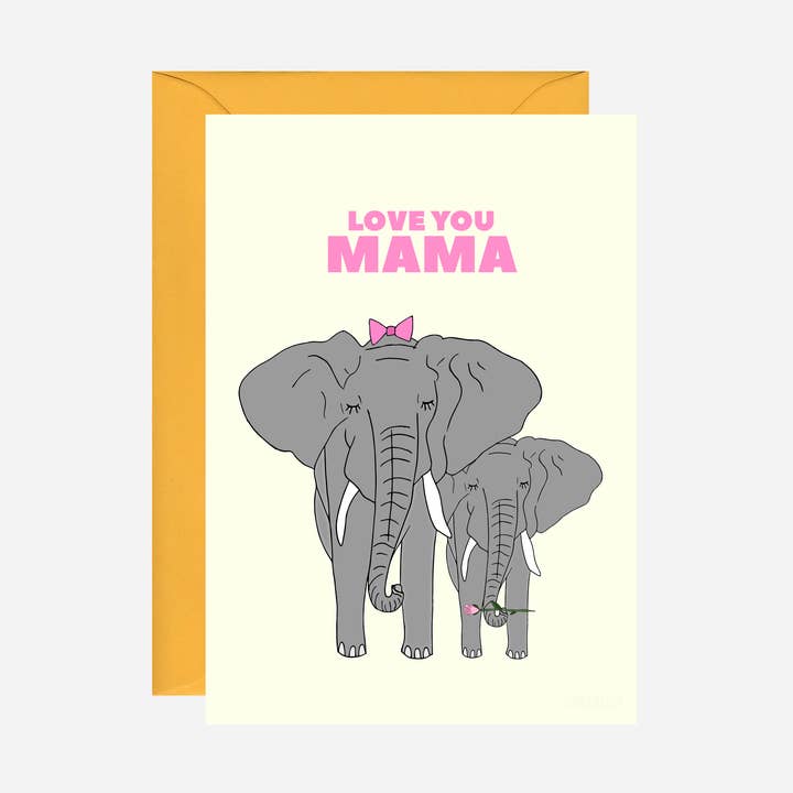 Muttertagskarte für Elefanten für den Großhandel von Pearl Ivy