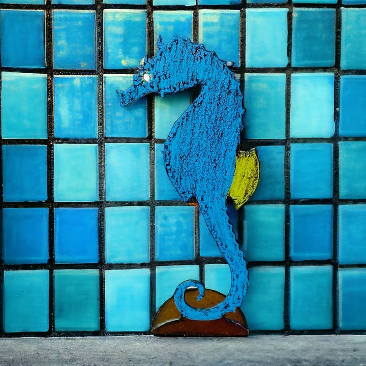 Mesa con forma de caballito de mar, regalo de vida marina, náutica, costa, océano, playa para venta al por mayor de Whimsies