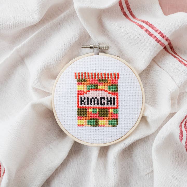 Cotton Clara Craft Kits & Supplies - Wholesale DIY Craft Kit - Kimchi Cross Stitch Kit5