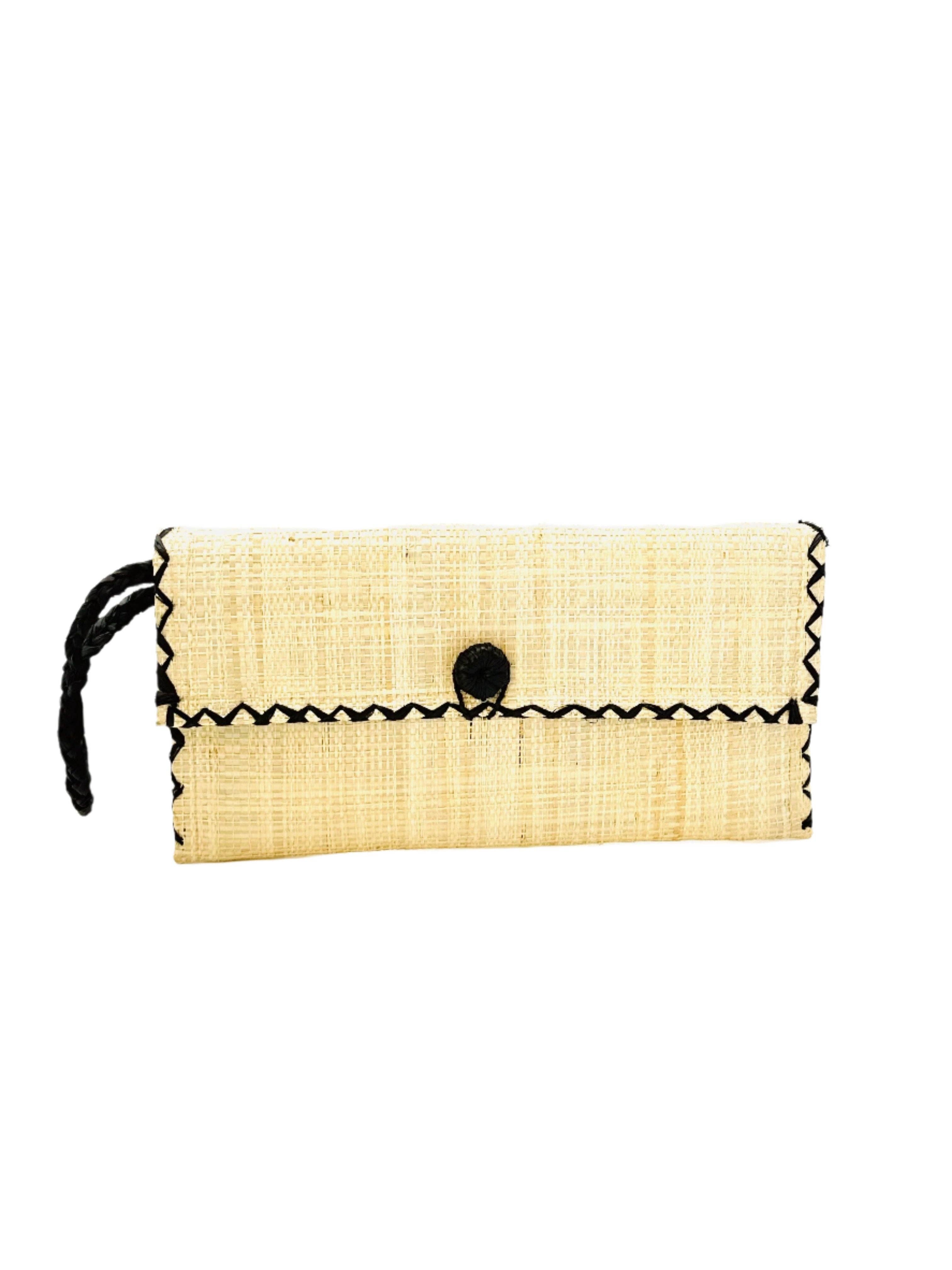 Shebobo – wholesale Clutch bag – women's – ChiChi Straw Envelope Clutch Purse Wristlet Bag0