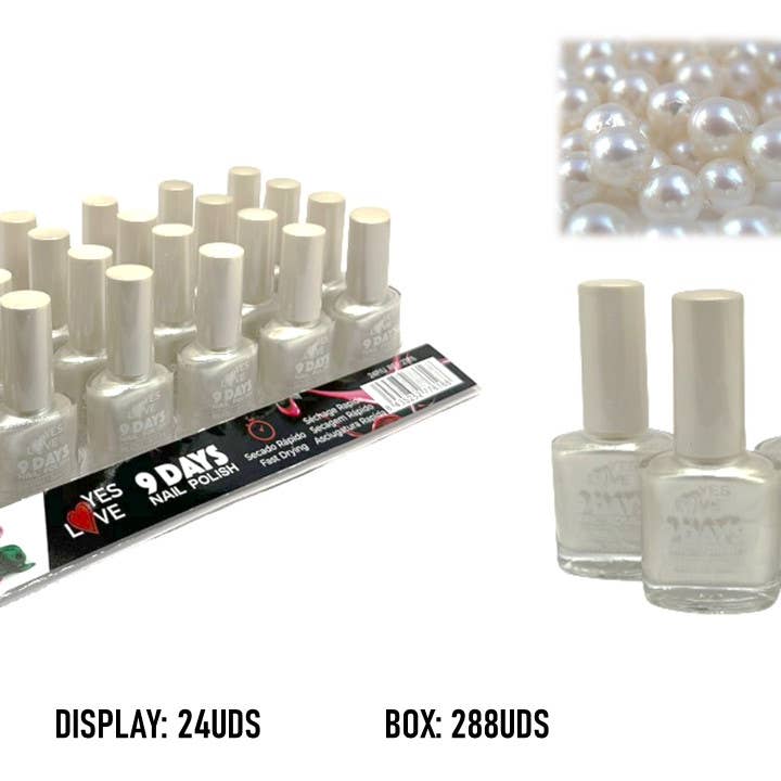 Yes Love Cosmetics - Wholesale Nail lacquer - 9 DAYS NAIL POLISH PEARLY WHITE COLOR