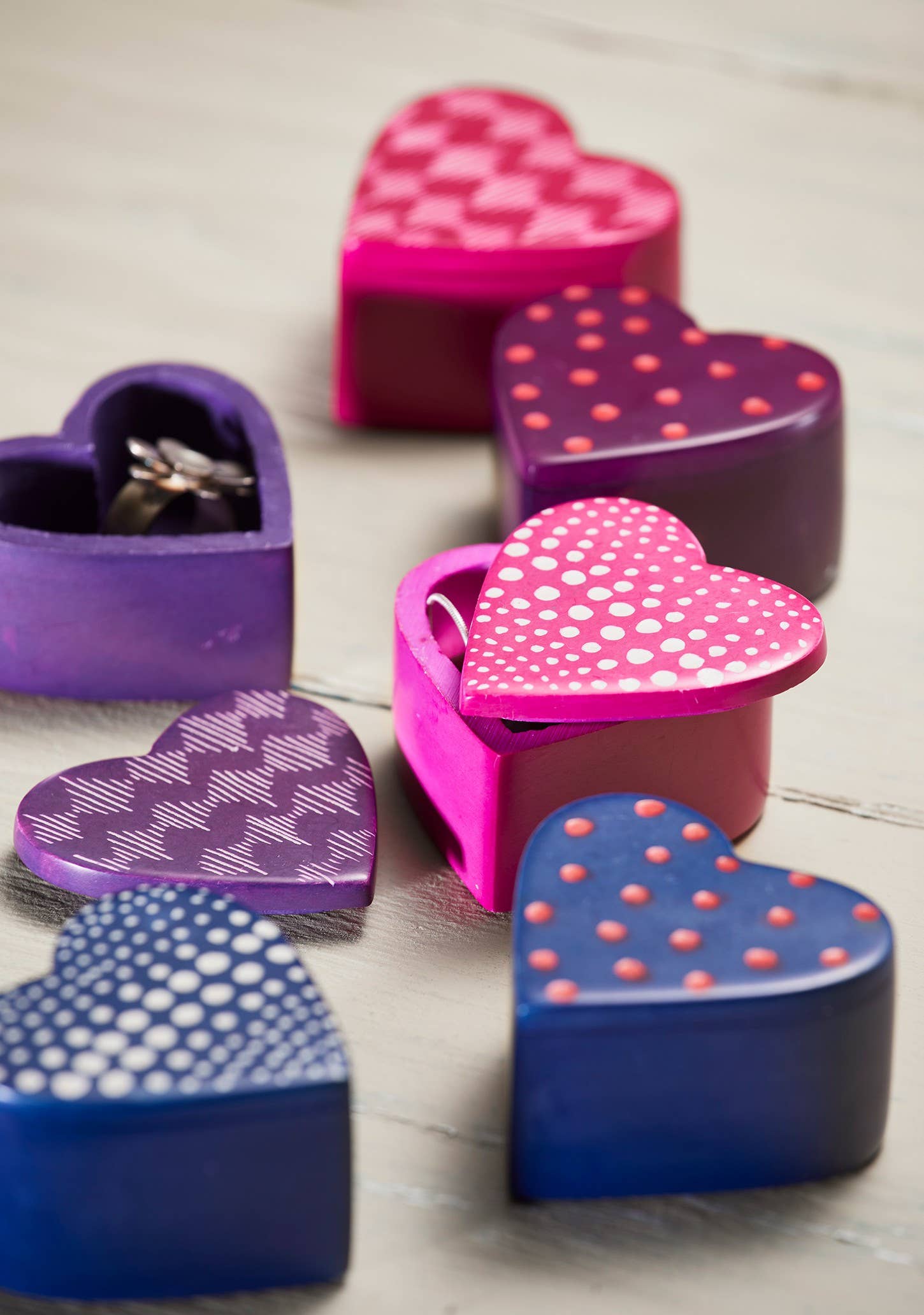 Namaste - Venta al por mayor Joyero/organizador de joyas - Caja de piedra jabón en forma de corazón con tapa1